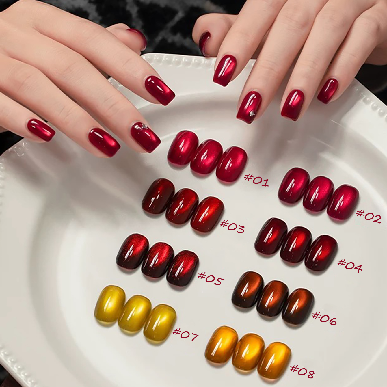 Nail Art Red Cherry - 1pcs PSK 2026 New Lucky Red