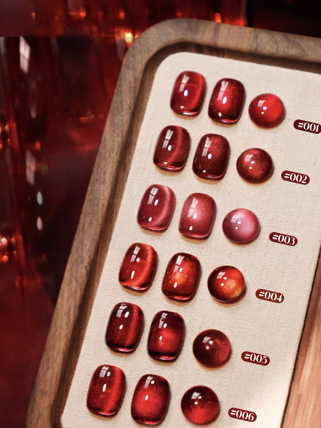 Nail Art Red Cherry - 1-6pcs 15ml Autumn and Winter Nail