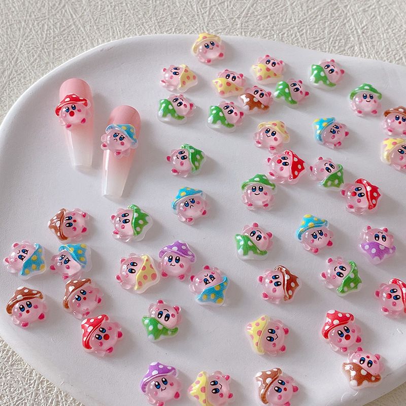 Nail Art Motif - 2/10/20pcs Kirby Nail Charms 3D Resin