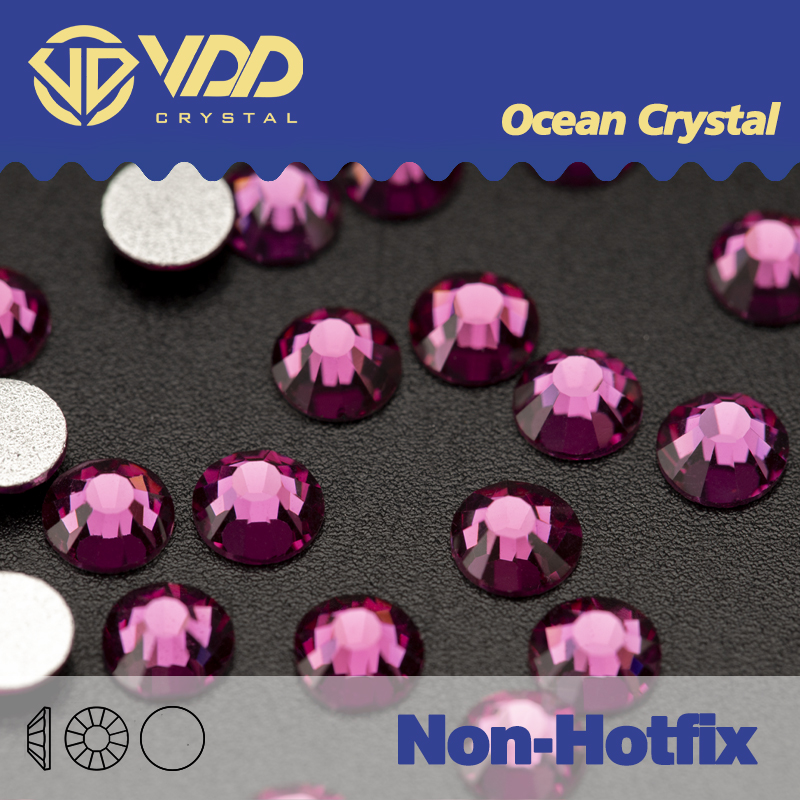 Nail Art Fuchsia - VDD 042 Fuchsia Crystal Non-hotfix Nail