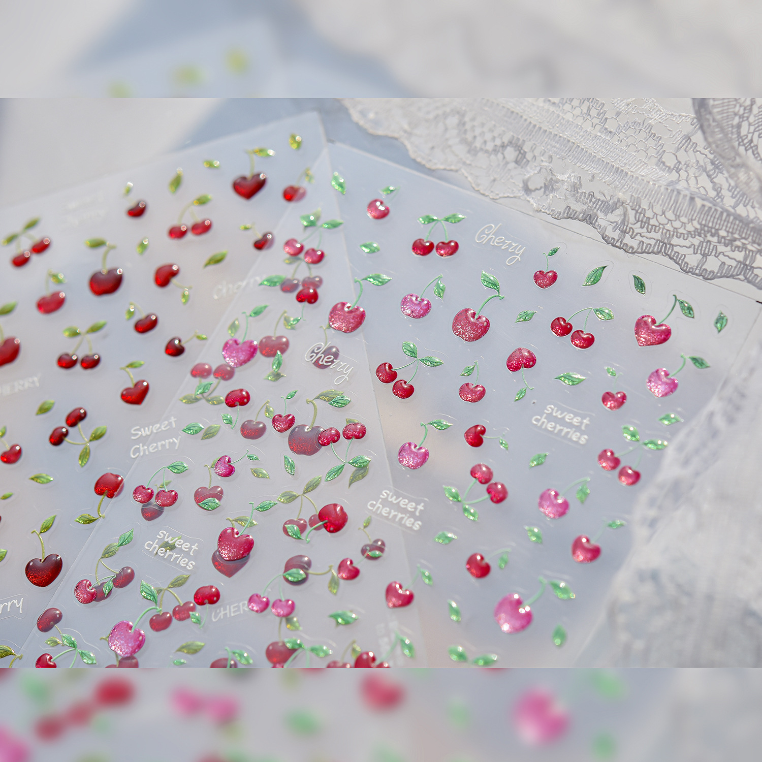 5D Jelly Nail Art Stickers Swe - đánh giá và giá Nail Art Red Cherry