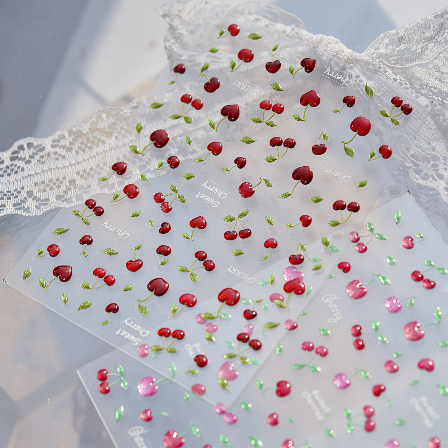 5D Jelly Nail Art Stickers Swe - đánh giá và giá Nail Art Red Cherry