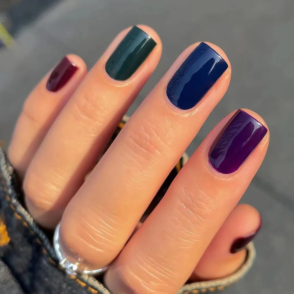 24Pcs/Set Solid Color Wearing  - đánh giá và giá Nail Art Simple