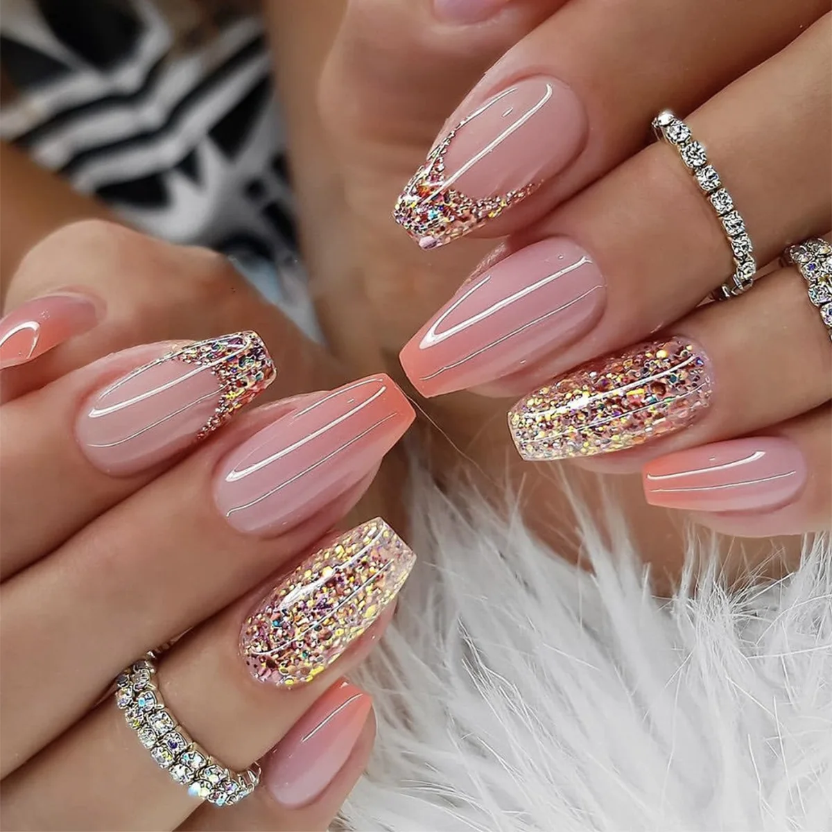 24Pcs/Set Solid Color Wearing  - đánh giá và giá Nail Art Simple