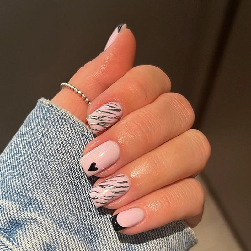 24Pcs French Color Simple Fash - đánh giá và giá Nail Art Simple