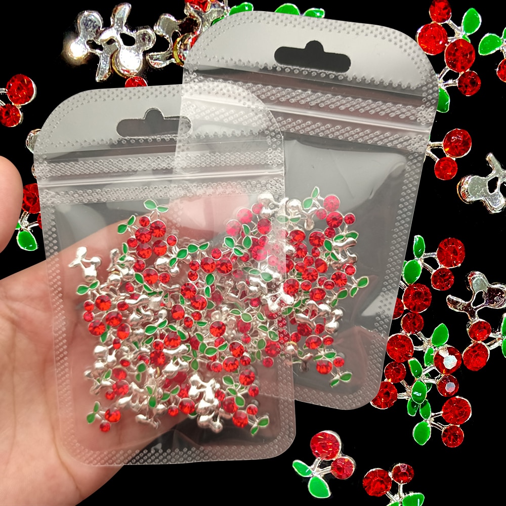 20pcs/bag Cherry Aolly Nail Ch - đánh giá và giá Nail Art Red Cherry