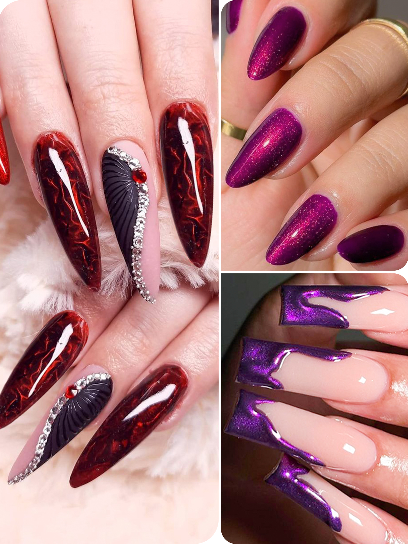 FOUR LILY Metallic Gel Nail Po - đánh giá và giá Nail Art Fuchsia
