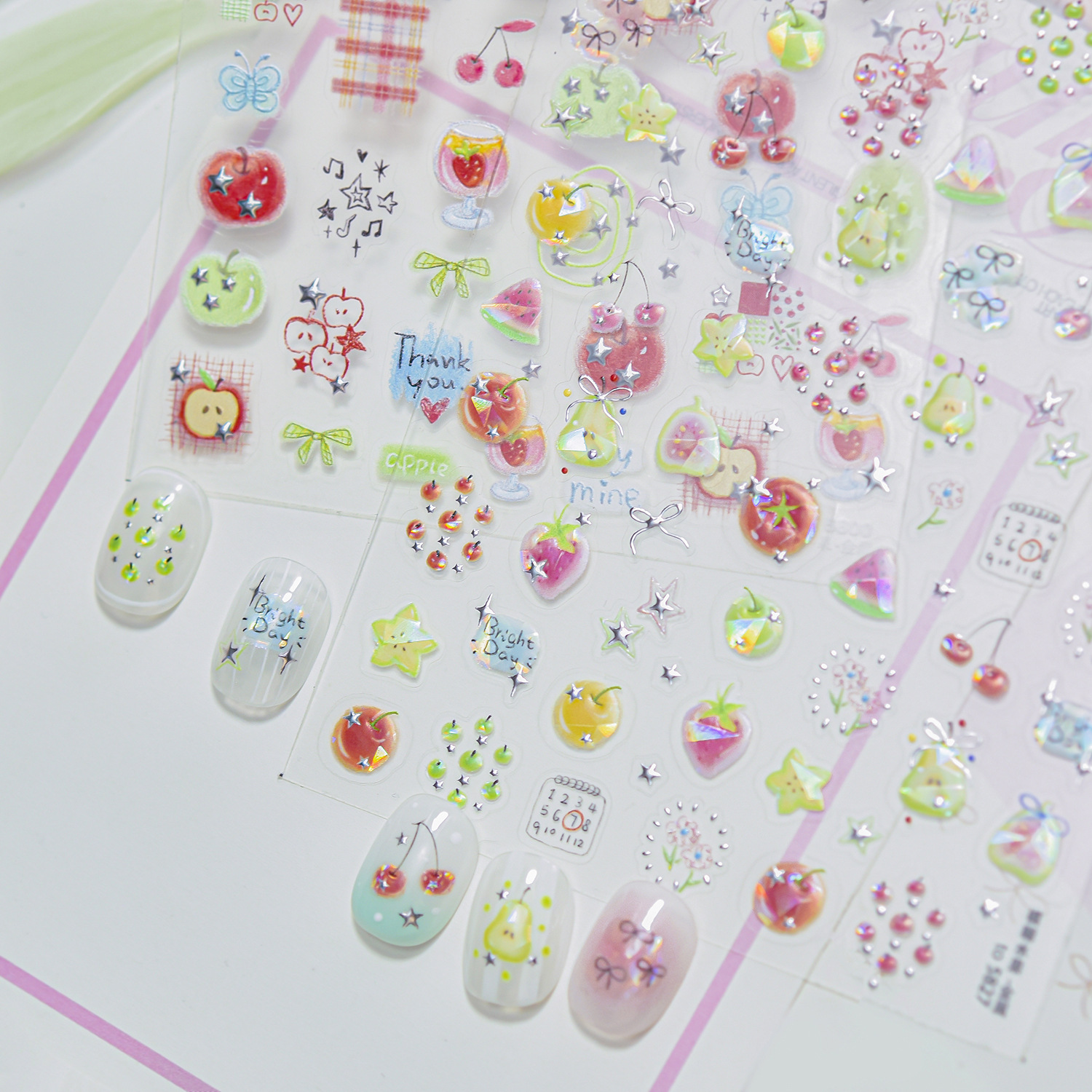 Summer Fruit Soda 5D Nail Stic - đánh giá và giá Nail Art Red Cherry