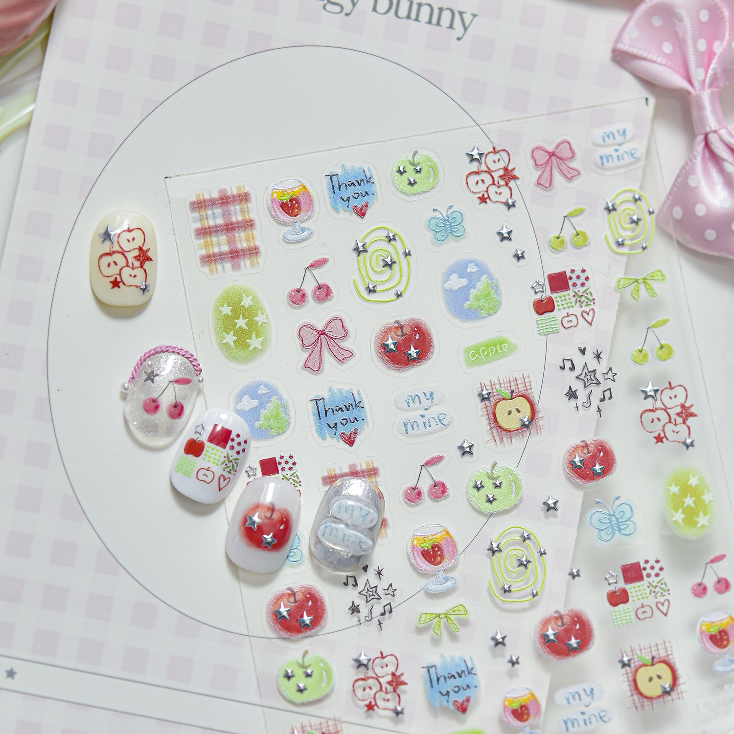 Summer Fruit Soda 5D Nail Stic - đánh giá và giá Nail Art Red Cherry