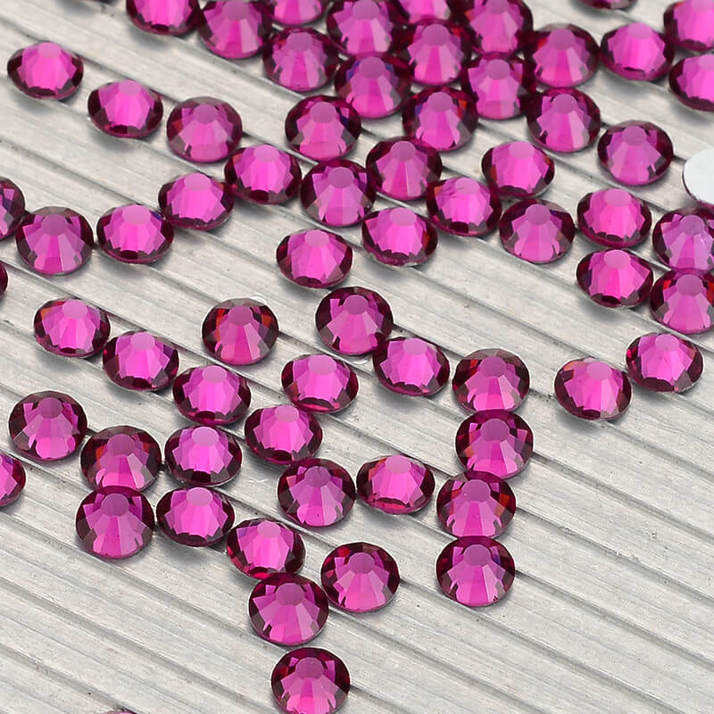 Fuchsia Bright SS3-SS50 Glass  - đánh giá và giá Nail Art Fuchsia