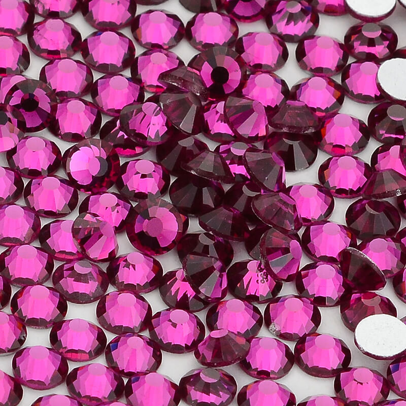 Fuchsia Bright SS3-SS50 Glass  - đánh giá và giá Nail Art Fuchsia