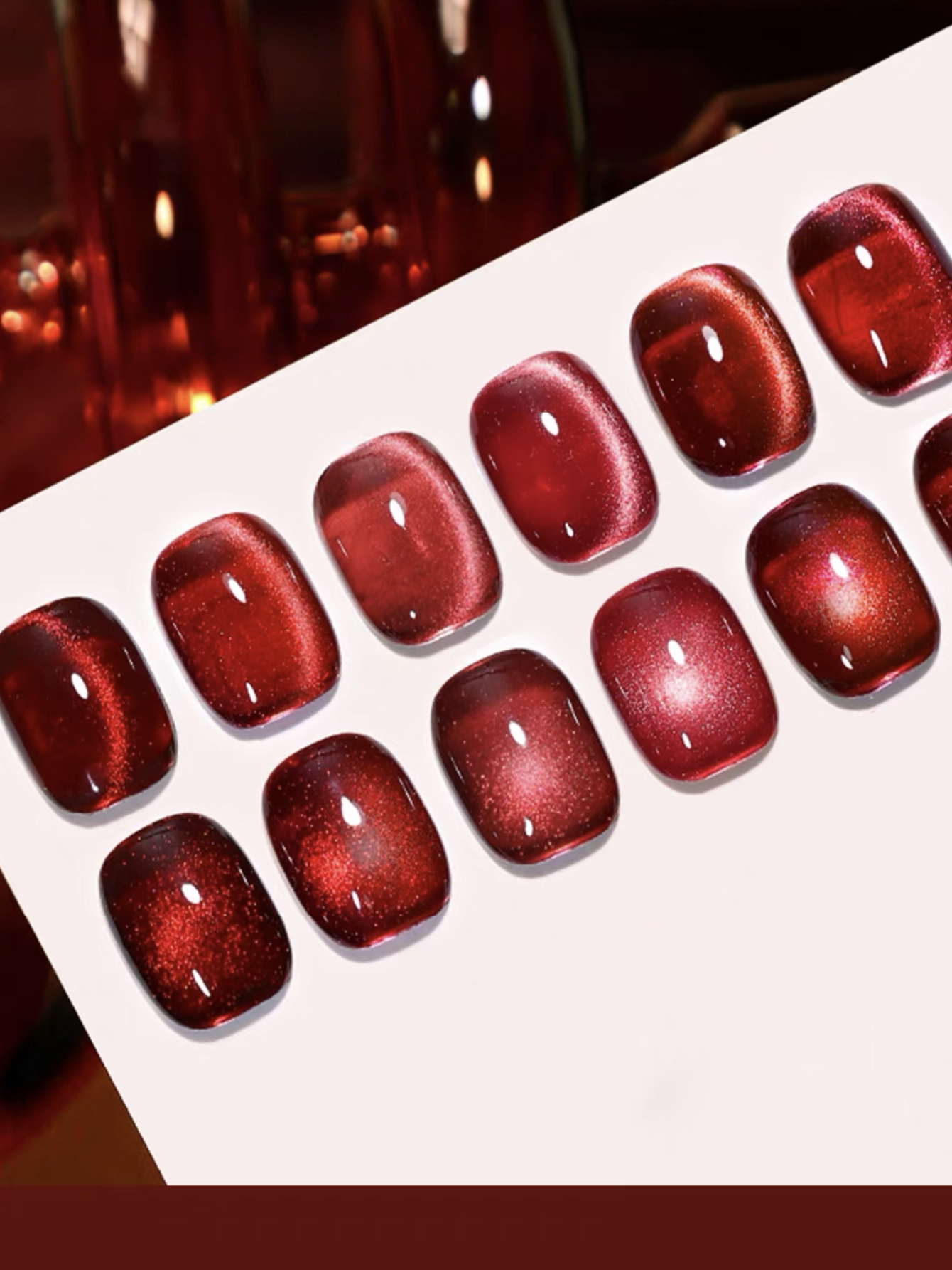 1-6pcs 15ml Autumn and Winter  - đánh giá và giá Nail Art Red Cherry