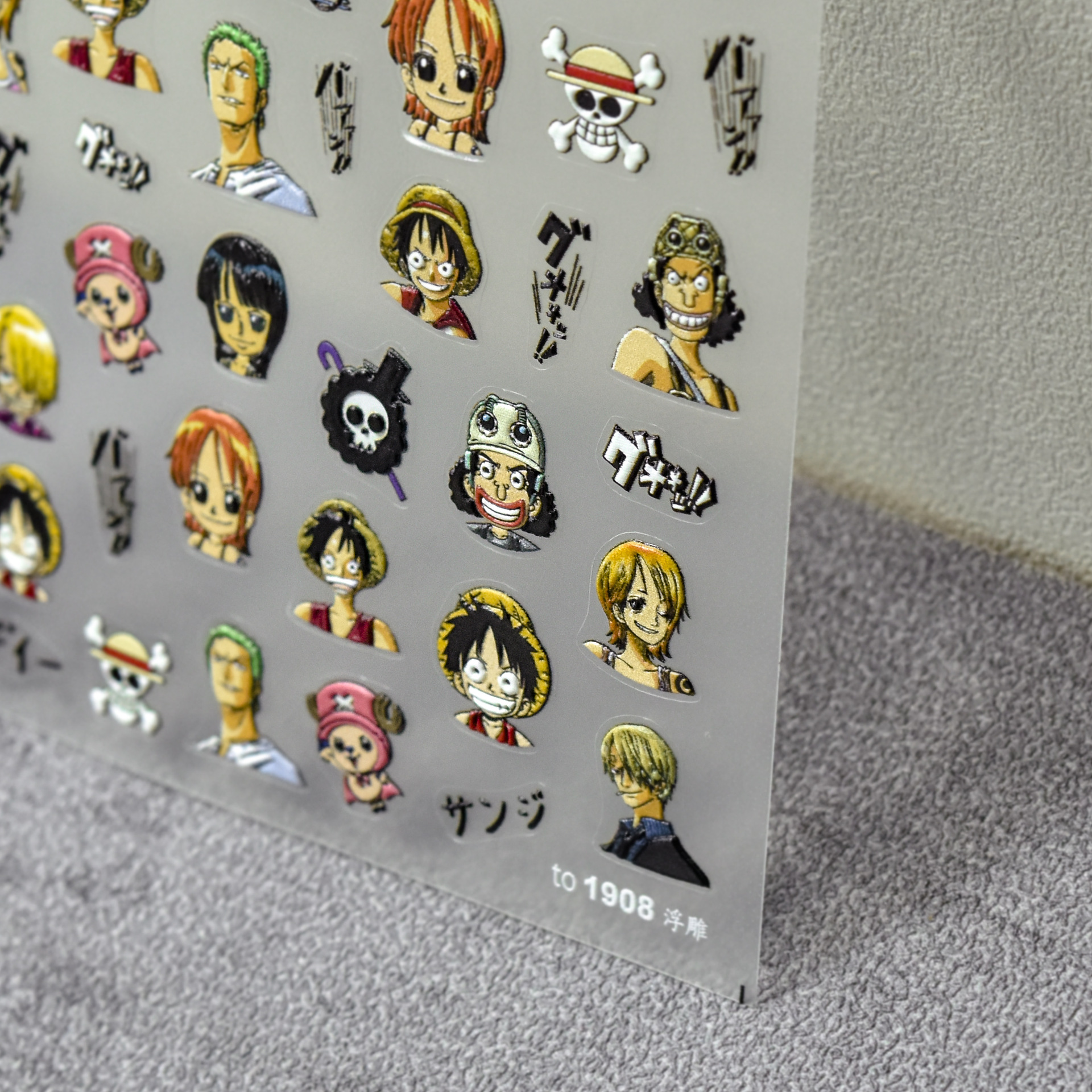 1PCS 5D One Piece Nail Sticker - đánh giá và giá Nail Art Zoro One Piece
