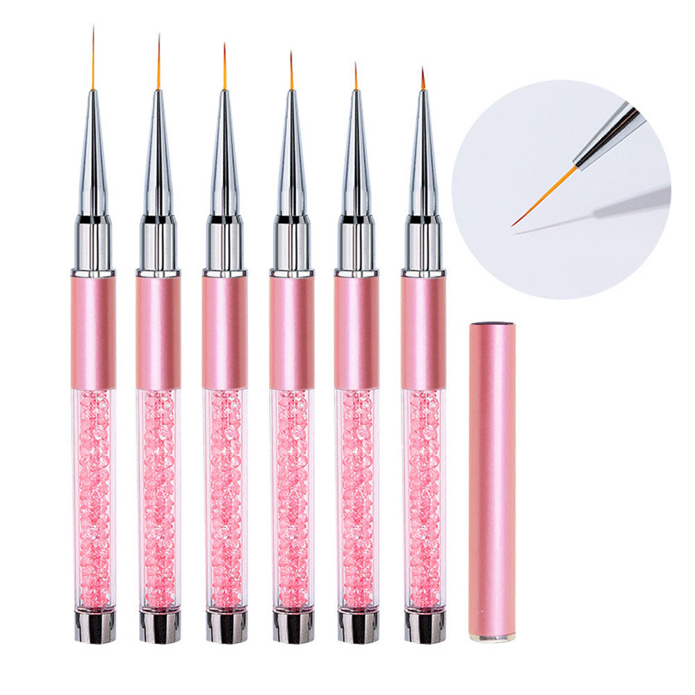 6pcs/Set Acrylic French Stripe - đánh giá và giá Nail Fan Brush