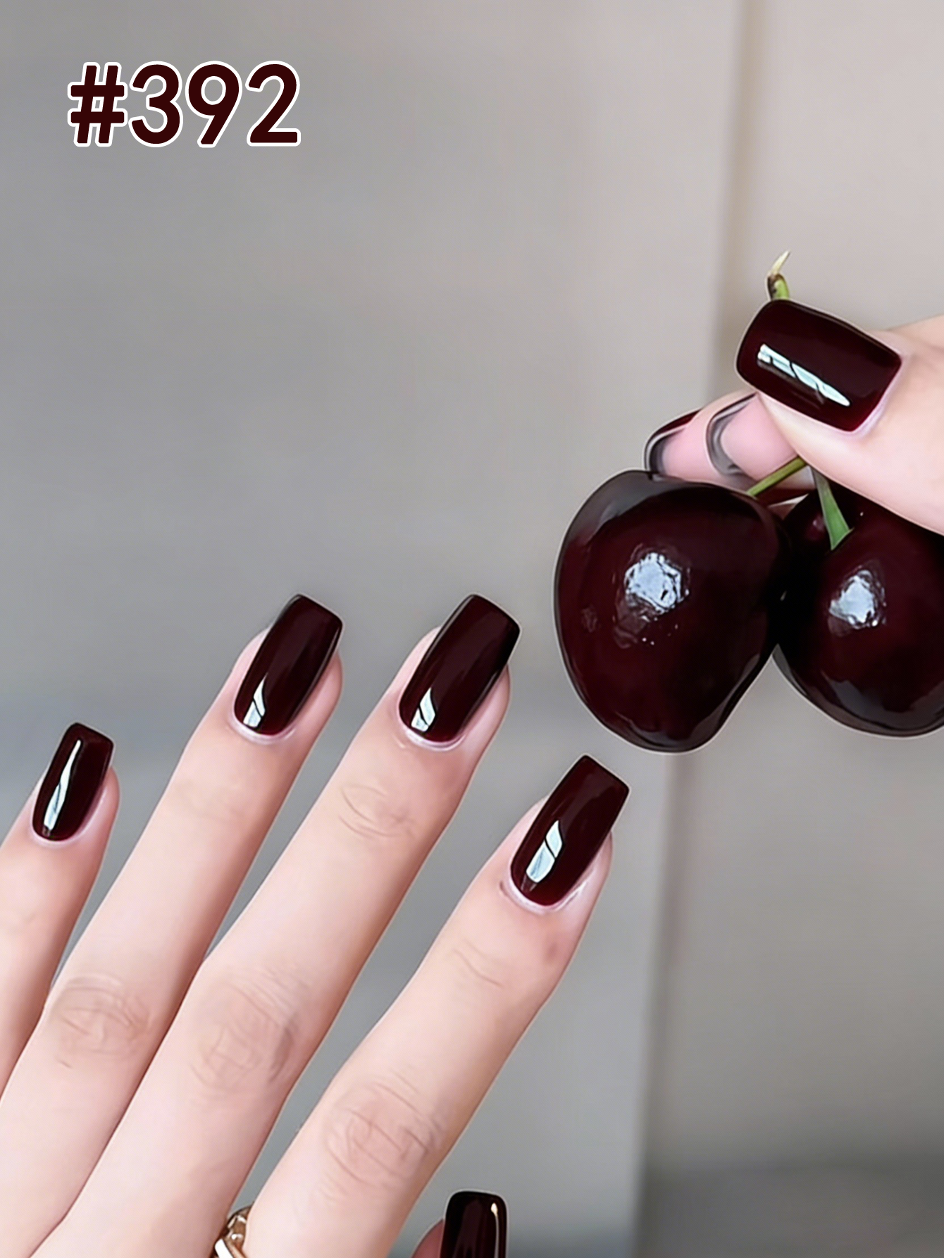 New autumn and winter collecti - đánh giá và giá Nail Art Red Cherry