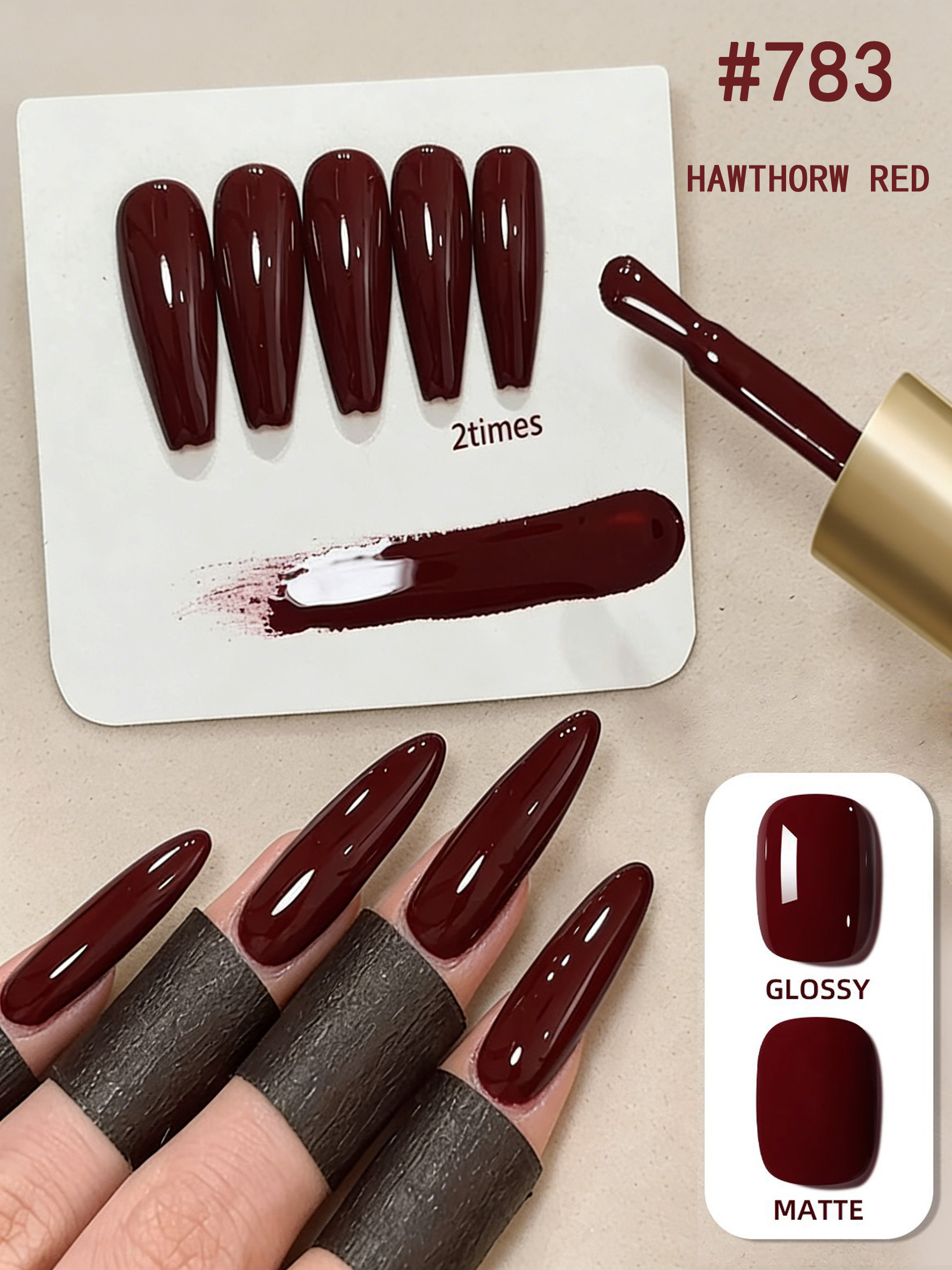 New autumn and winter collecti - đánh giá và giá Nail Art Red Cherry