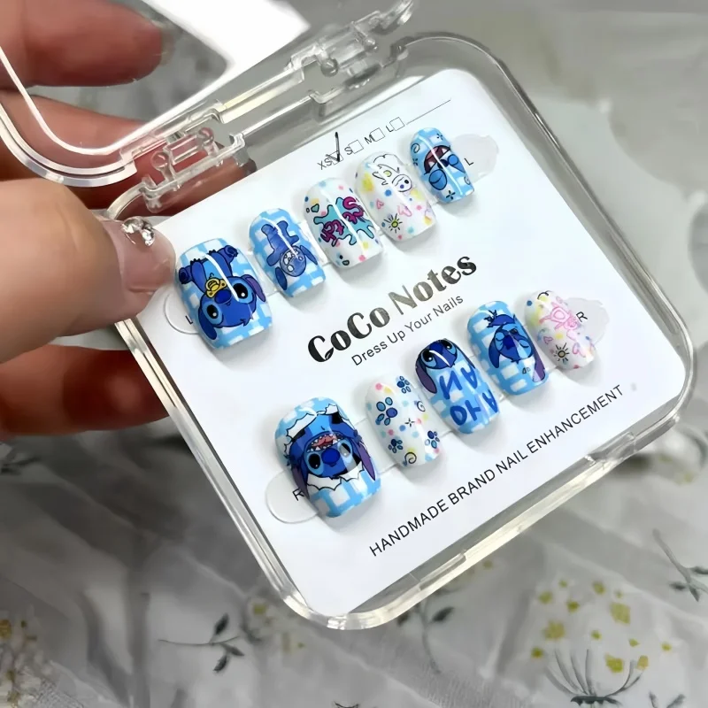 Disney Stitch Fake Nails Cute  - đánh giá và giá Nail Art Motif