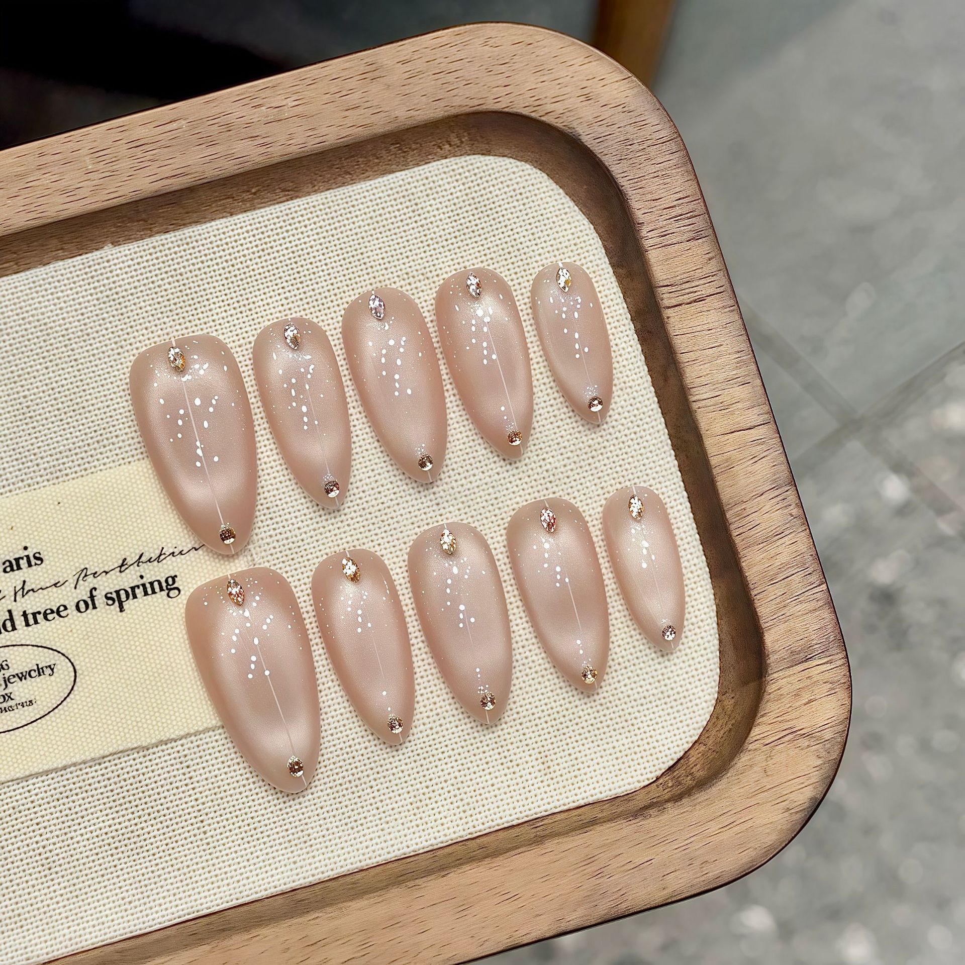 Handmade Nude Press on Nails C - đánh giá và giá Nail Art Simple