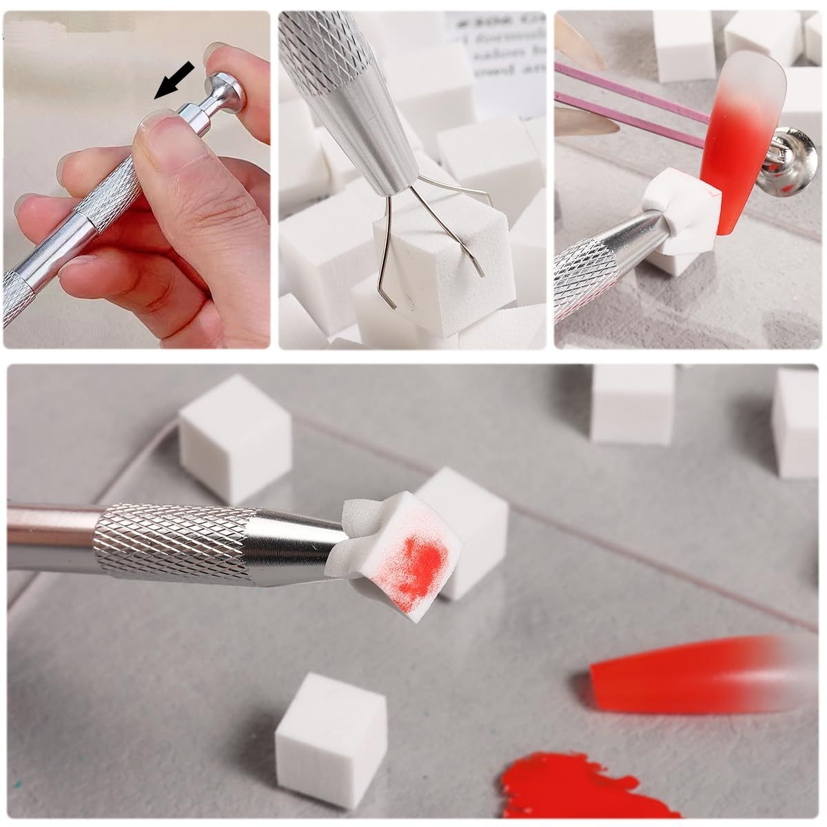 1/50/100Pcs Square Nail Art Sp - đánh giá và giá Nail Fan Brush