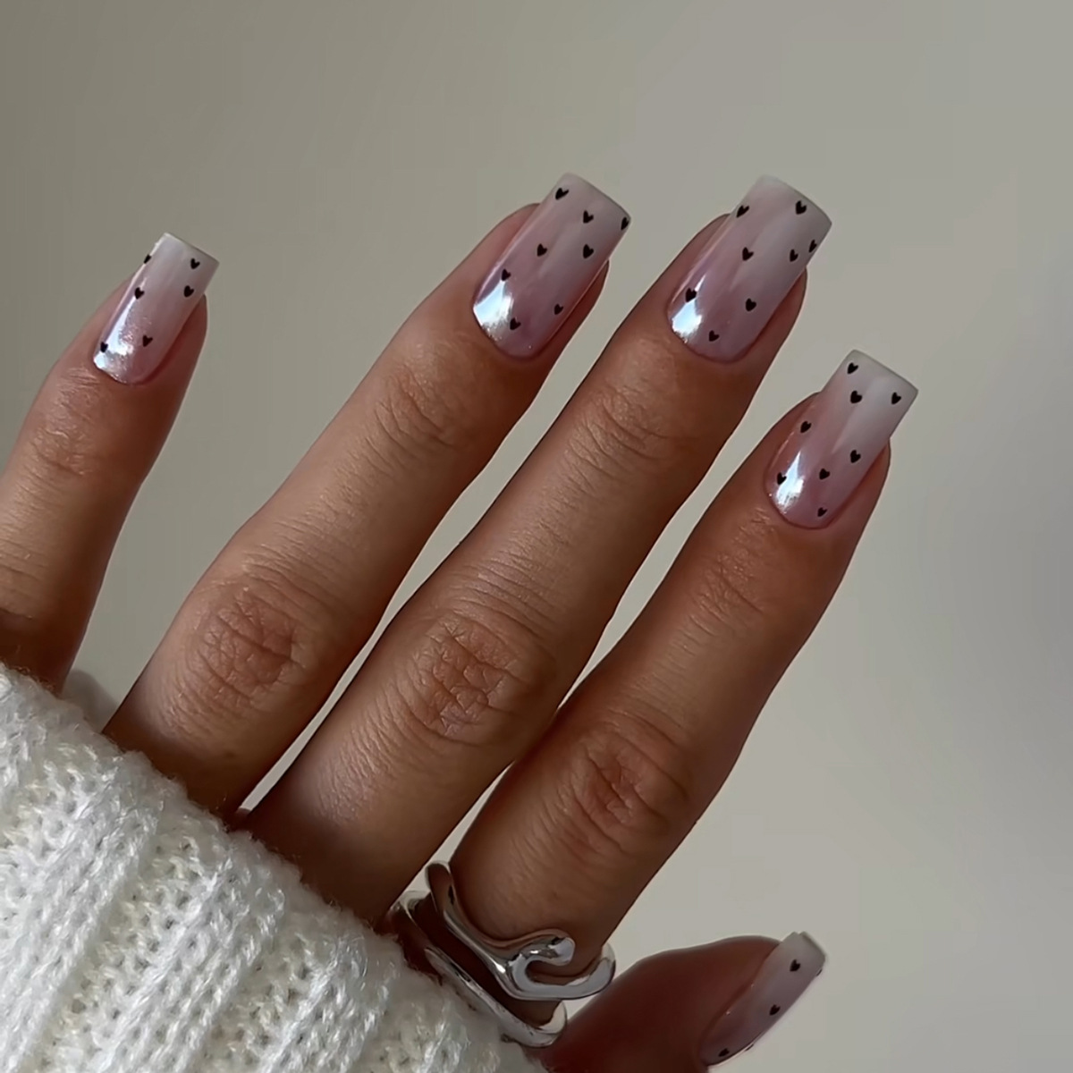 24Pcs Simple Pink White Gradie - đánh giá và giá Nail Art Simple