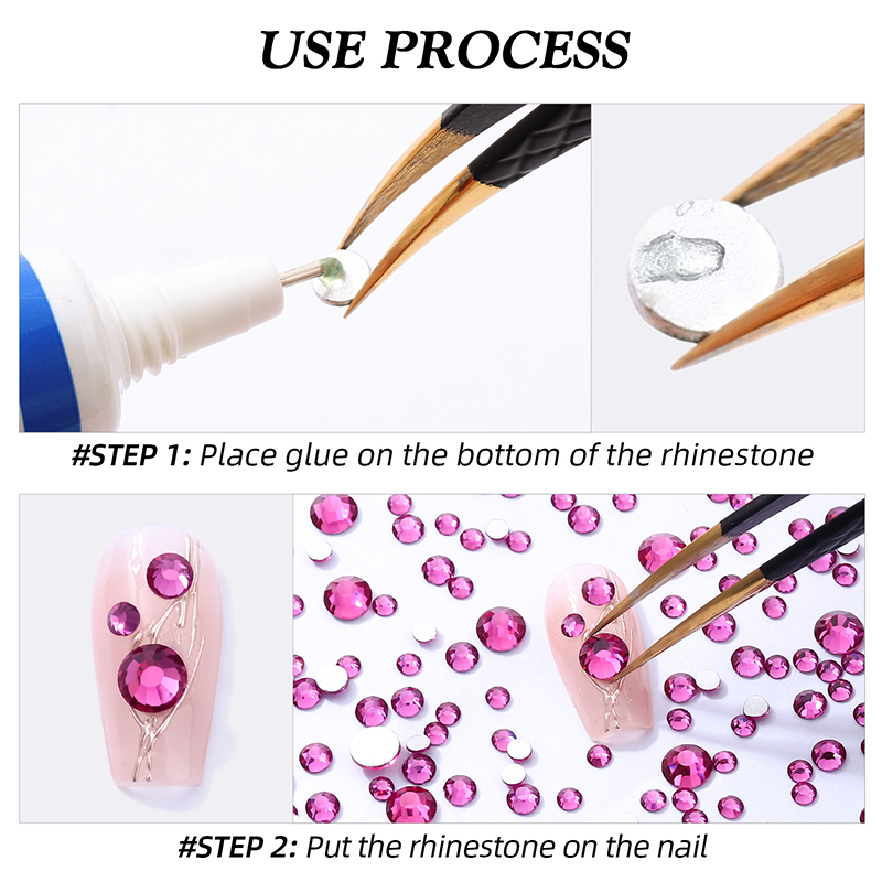 DUCRYSTAL Fuchsia Glue On Crys - đánh giá và giá Nail Art Fuchsia