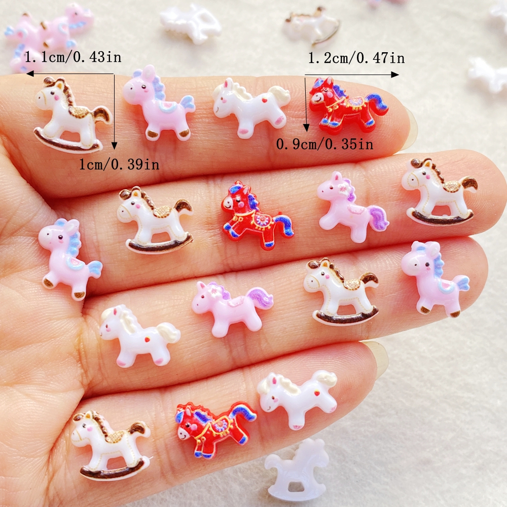 50PCS Cute Mini Cartoon unicor - đánh giá và giá Nail Art Motif