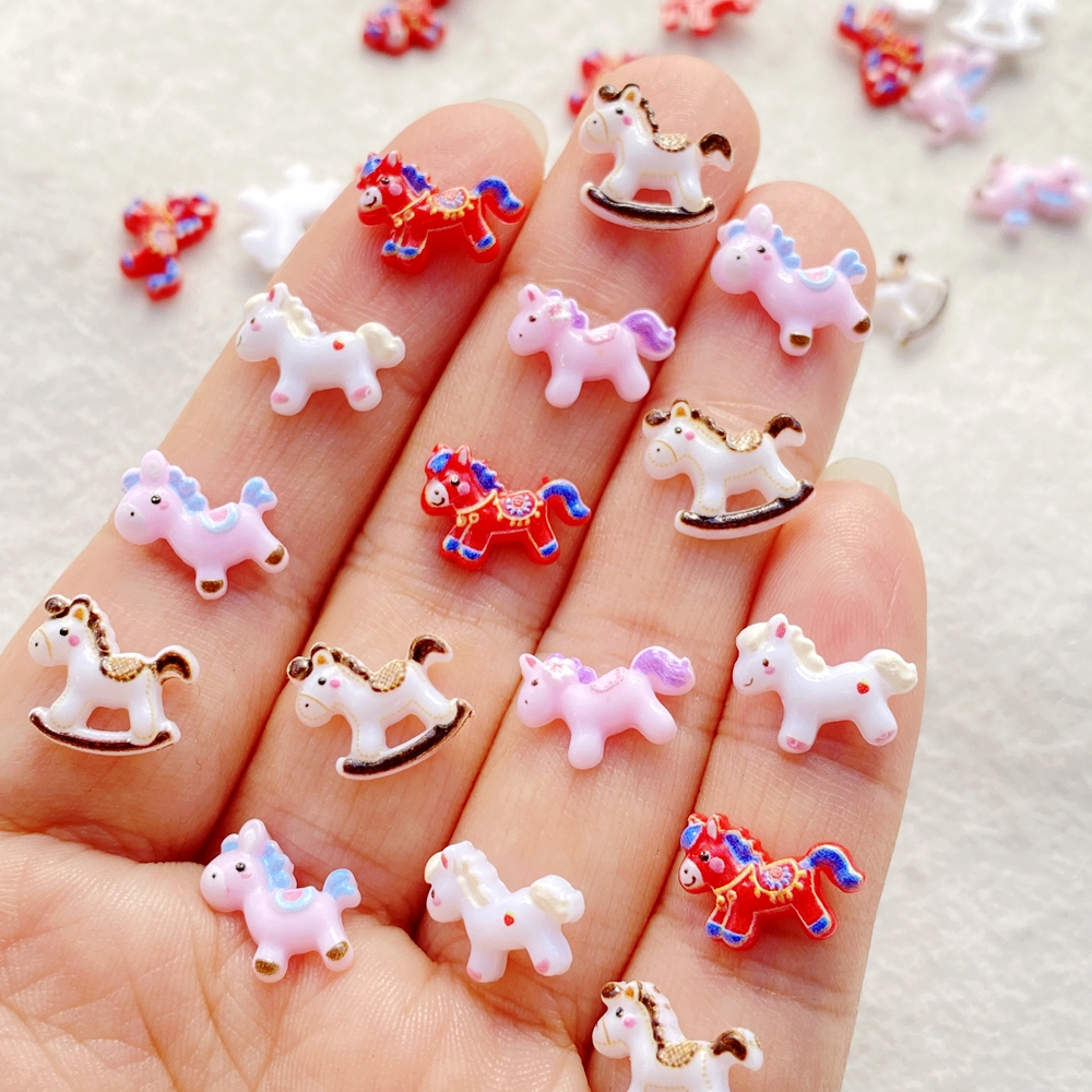 50PCS Cute Mini Cartoon unicor - đánh giá và giá Nail Art Motif