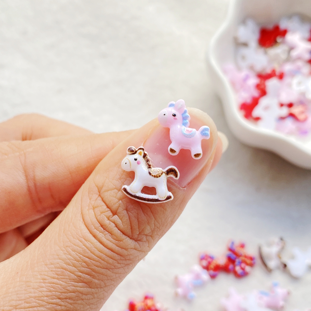50PCS Cute Mini Cartoon unicor - đánh giá và giá Nail Art Motif