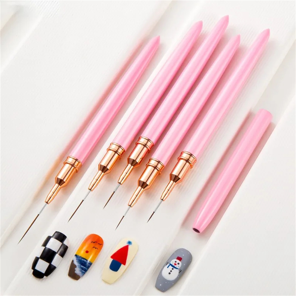 5pc/1set Nail Art Liner Brushe - đánh giá và giá Nail Fan Brush