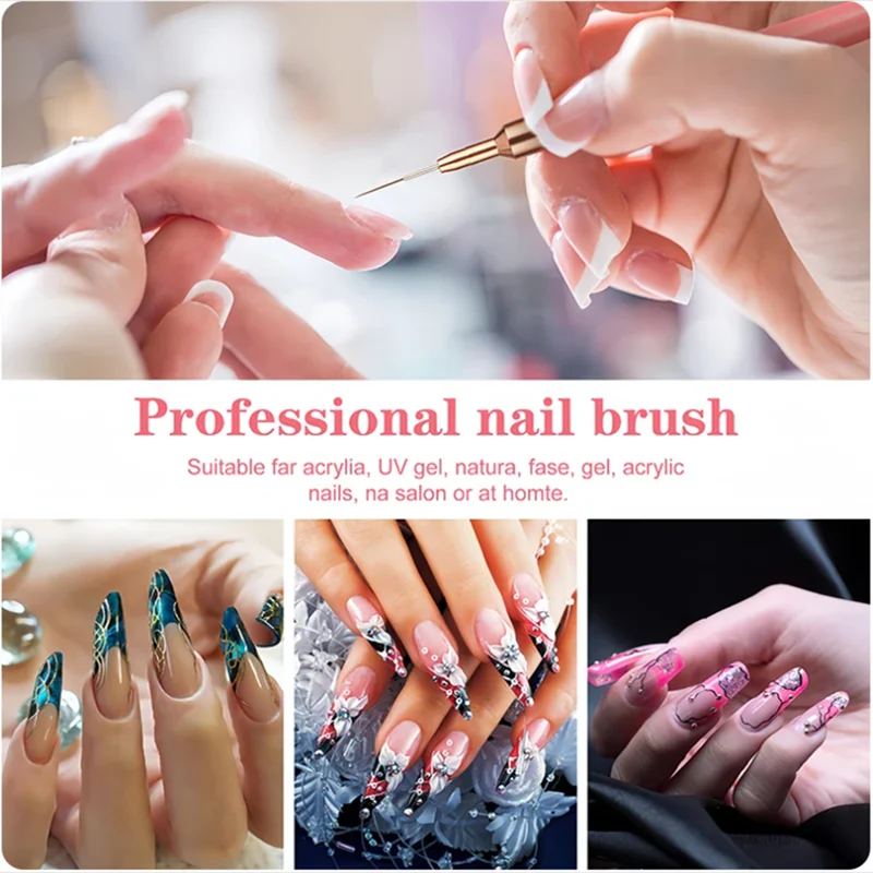 5pc/1set Nail Art Liner Brushe - đánh giá và giá Nail Fan Brush
