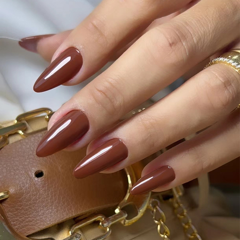 24pcs Solid Color False Nails  - đánh giá và giá Nail Art Simple