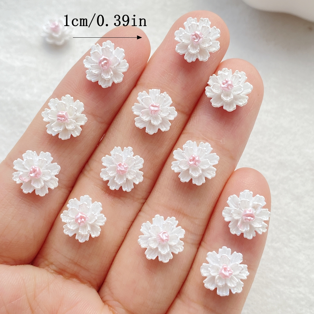 50Pcs Cute Mini Cartoon Flower - đánh giá và giá Nail Art Motif