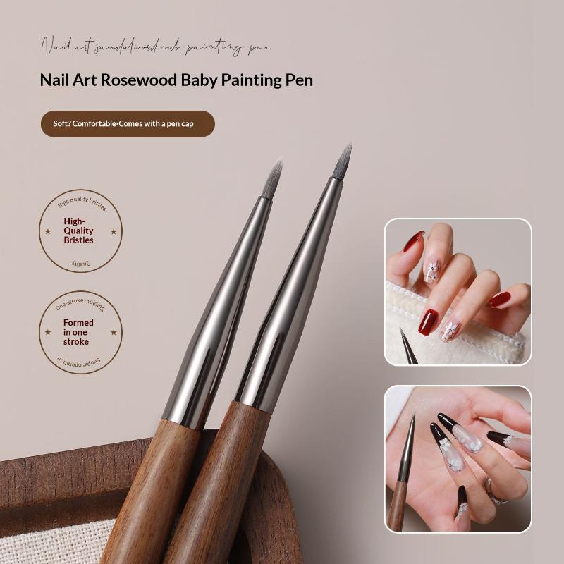 7mm Sandalwood Nail Art Brush  - đánh giá và giá Nail Fan Brush