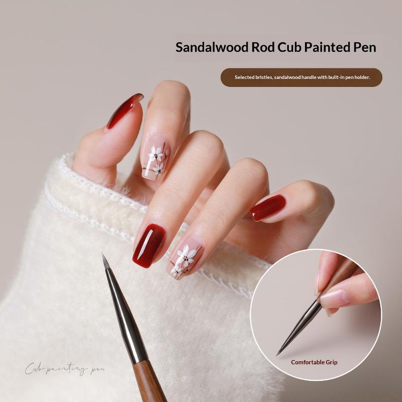 7mm Sandalwood Nail Art Brush  - đánh giá và giá Nail Fan Brush