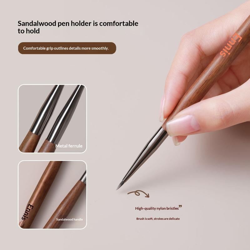 7mm Sandalwood Nail Art Brush  - đánh giá và giá Nail Fan Brush