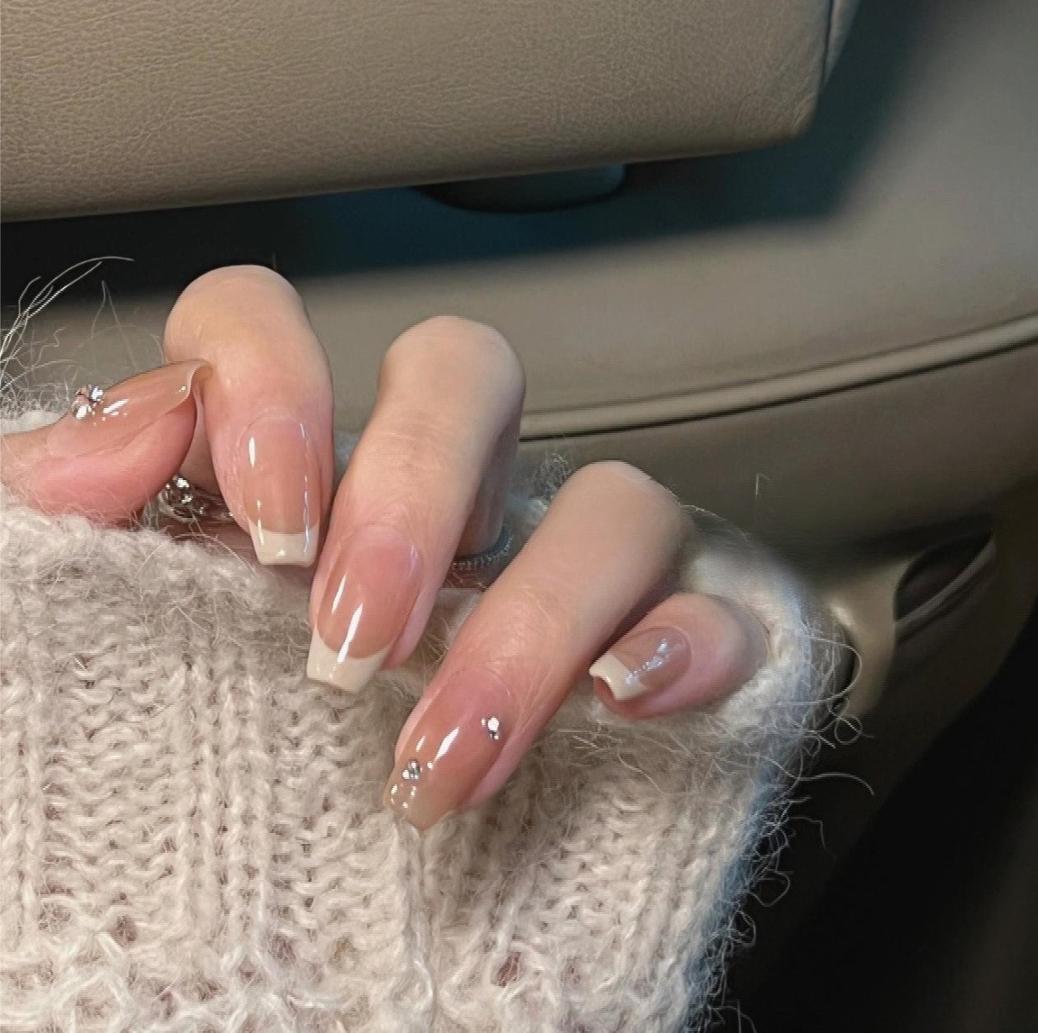10Pcs Short Square French Hand - đánh giá và giá Nail Art Simple