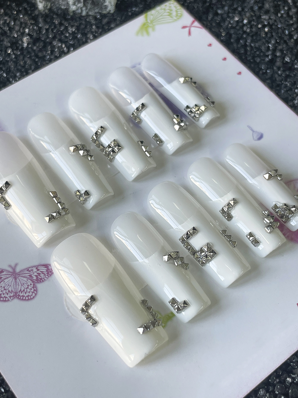 10Pcs Handmade White French St - đánh giá và giá Nail Art Motif