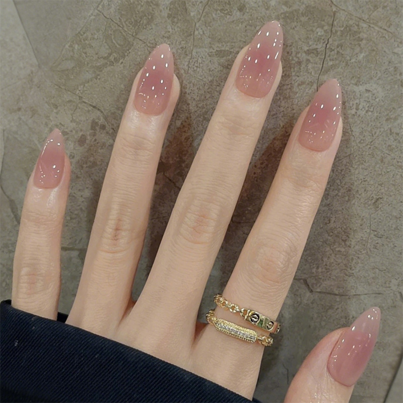24Pcs Simple Nude Pink Solid N - đánh giá và giá Nail Art Simple