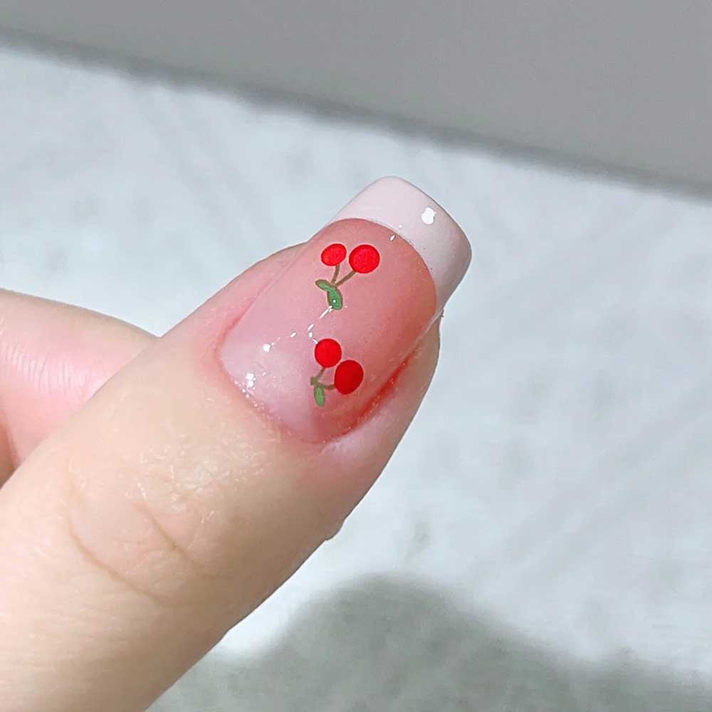 1sheet 3D Sweet Cherry Fruit N - đánh giá và giá Nail Art Red Cherry