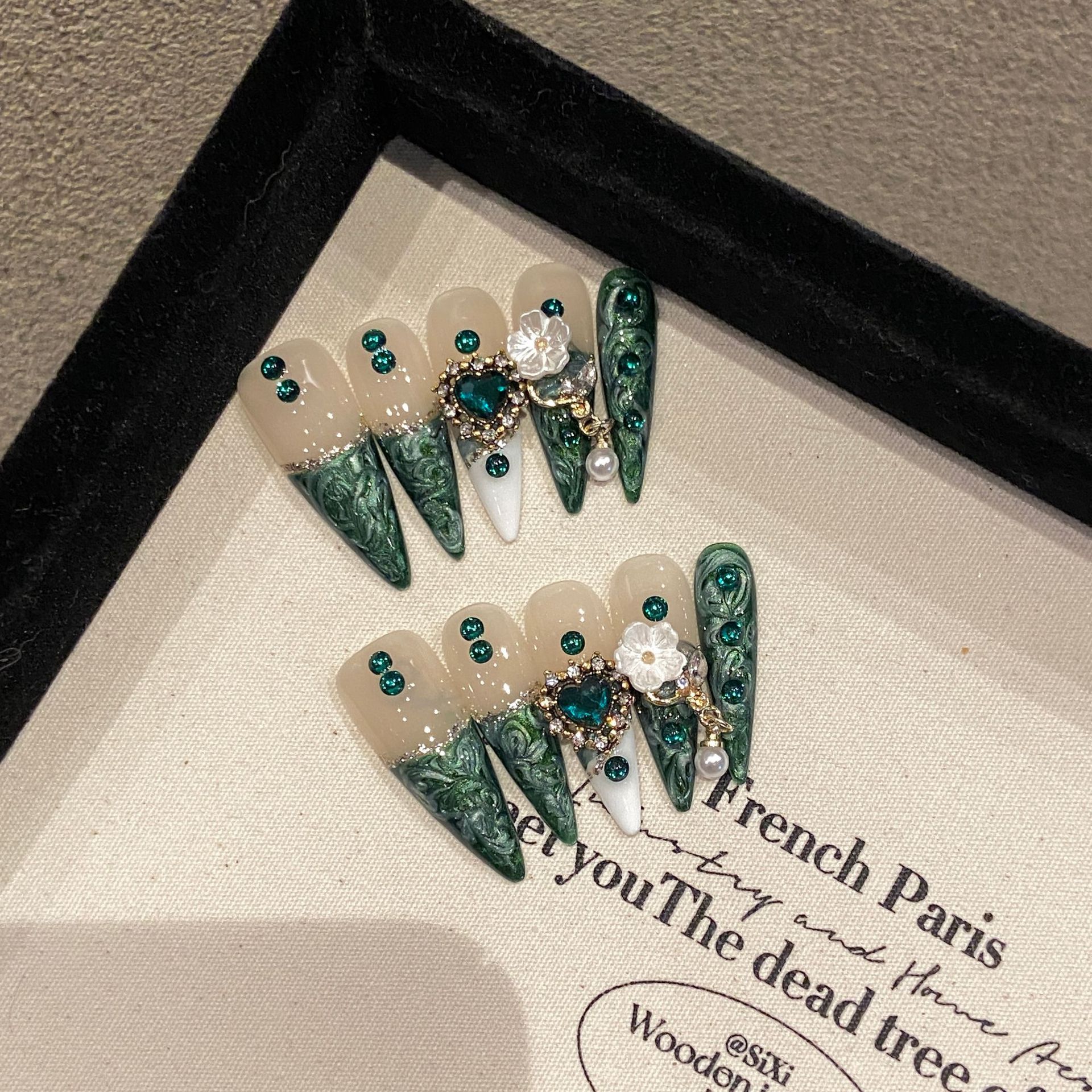 10Pcs Handmade Elegant French  - đánh giá và giá Nail Art Motif