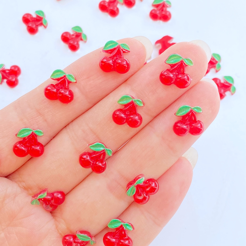 50Pcs Cute Mini Fruit Red Cher - đánh giá và giá Nail Art Red Cherry