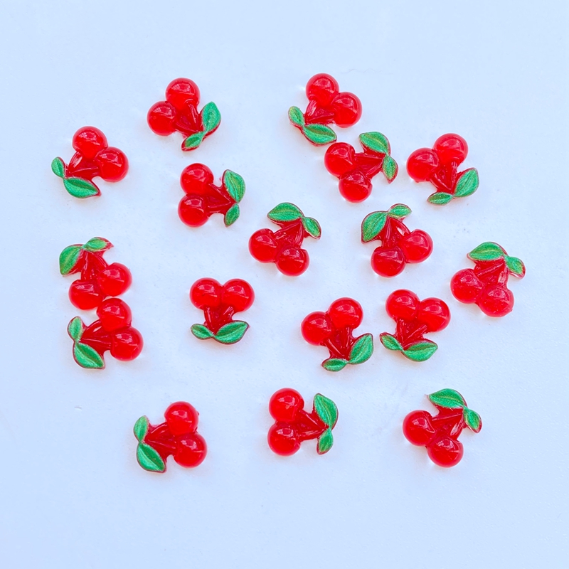 50Pcs Cute Mini Fruit Red Cher - đánh giá và giá Nail Art Red Cherry