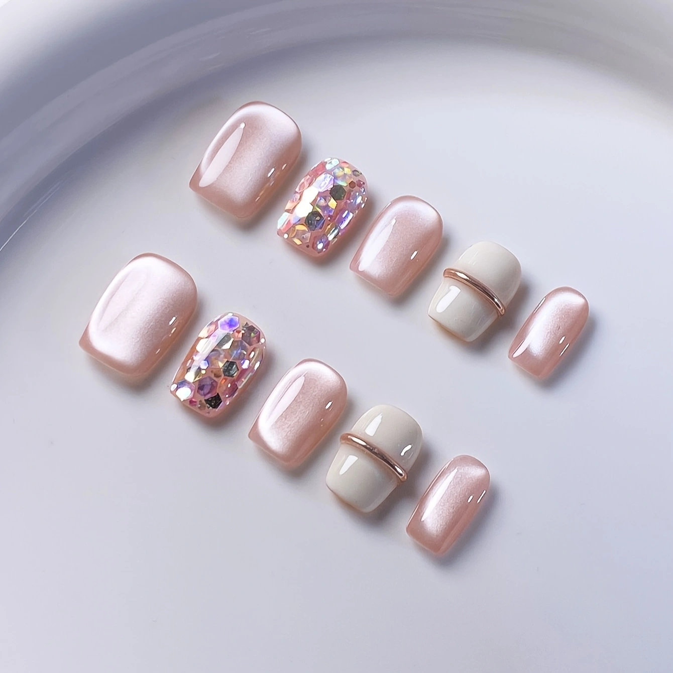 10 pieces of pure handmade alm - đánh giá và giá Nail Art Simple