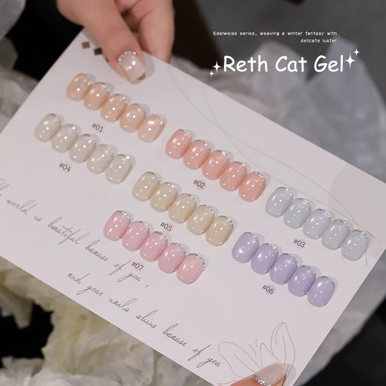 ZH 12ML 7-Color Ruth White Cat - đánh giá và giá Nail Art Trend 2026