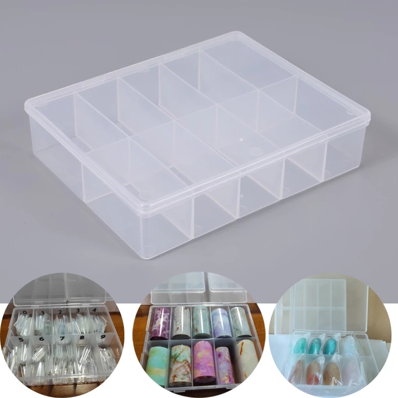 10 Grids Empty Clear Storage B - đánh giá và giá Nail Art Motif