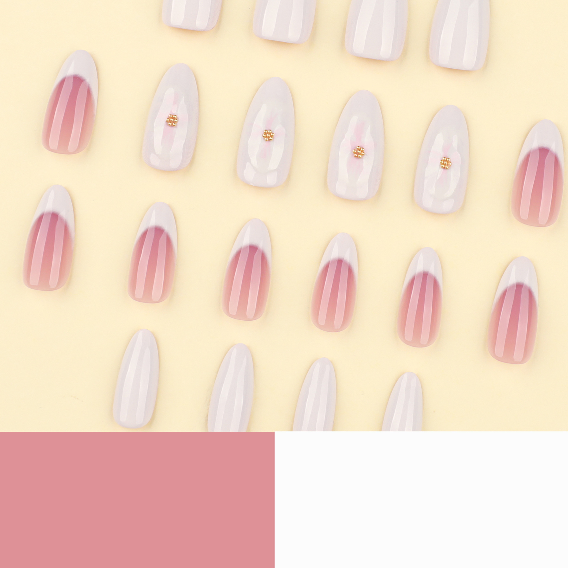 3D French White Dressing Armor - đánh giá và giá Nail Art Simple