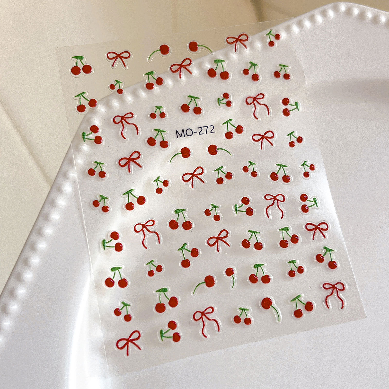 1pcs Kawaii Red Cherry Bow Nai - đánh giá và giá Nail Art Red Cherry