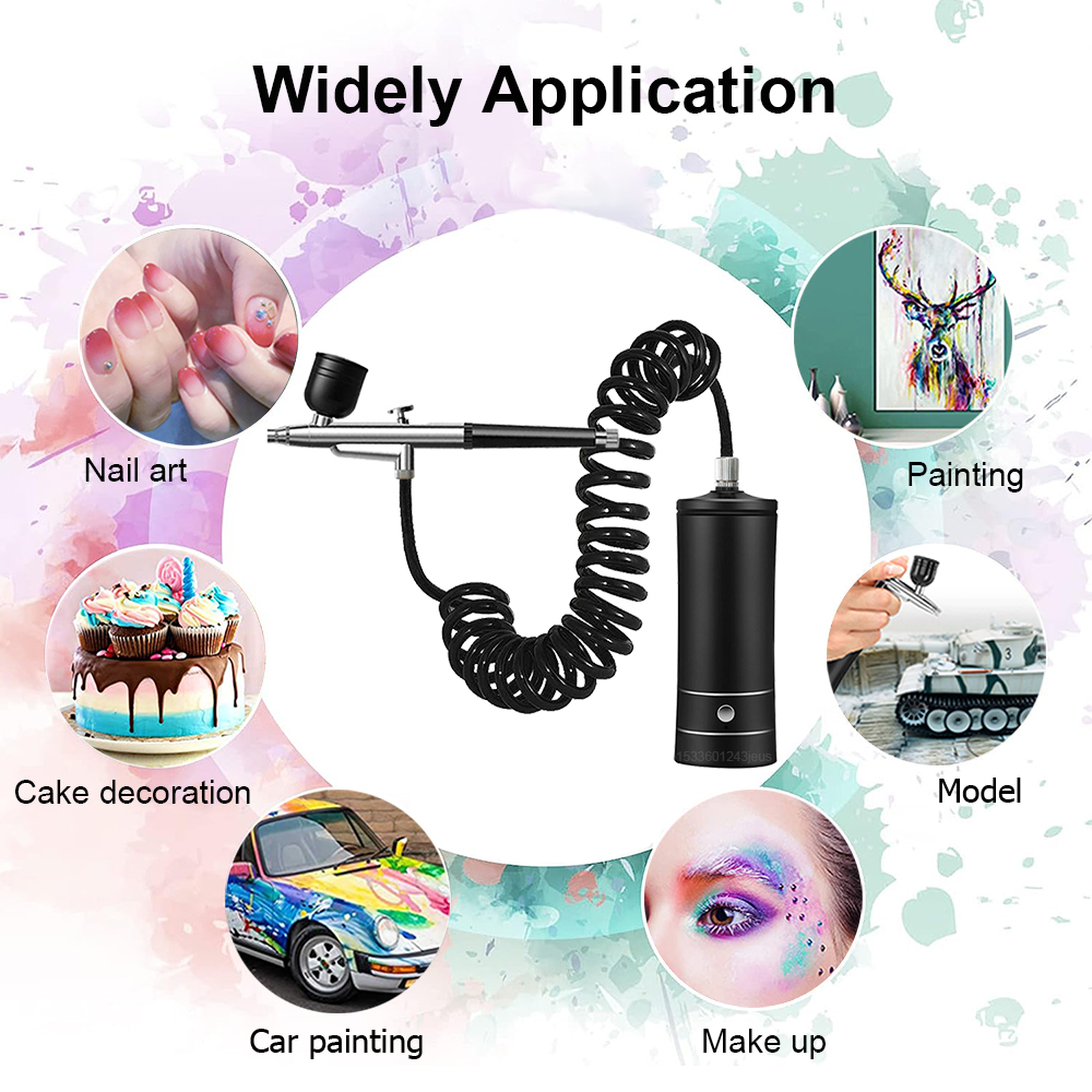 Airbrush Nail with Compressor  - đánh giá và giá Nail Fan Brush