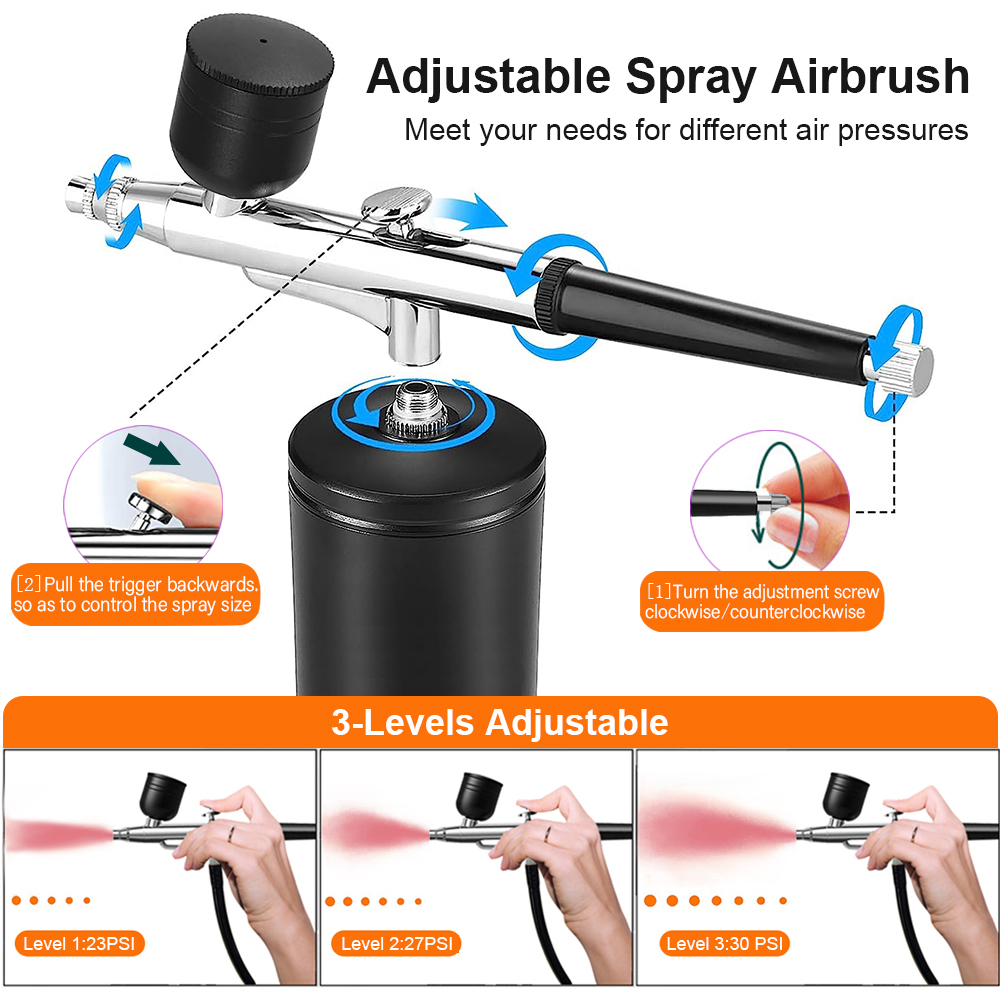Airbrush Nail with Compressor  - đánh giá và giá Nail Fan Brush