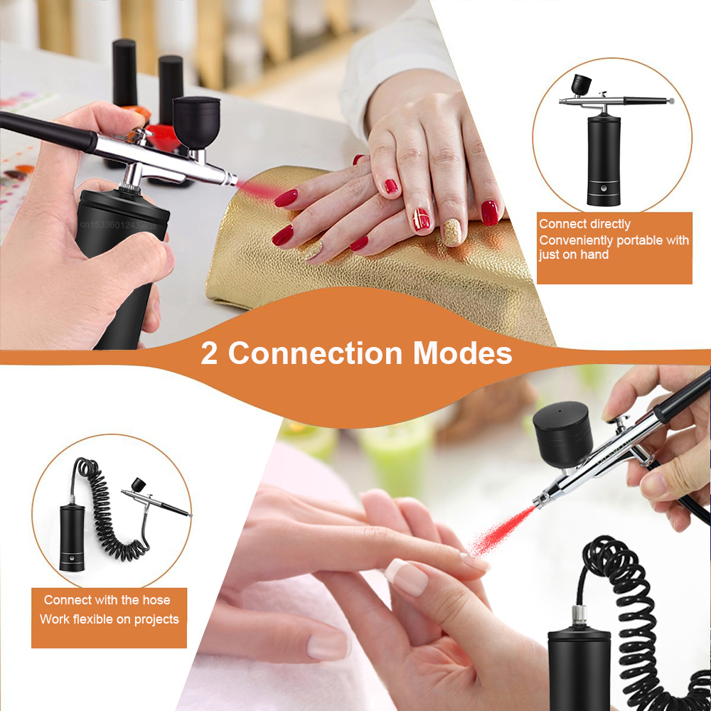 Airbrush Nail with Compressor  - đánh giá và giá Nail Fan Brush